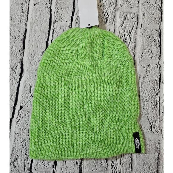 LOT OF 2 Vans Off The Wall Beanie Hat Stretch Green Brown Knit Skate ADULT OS - Picture 2 of 6